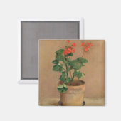 Aimant Geraniums dans un pot, c.1905 (huile sur toile) (Recto/Verso)