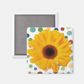 Aimant Gerber Daisy Jaune (Recto/Verso)