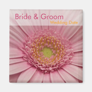 Aimant Gerbera rose • Sauvez l'aimant de date
