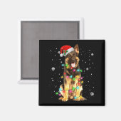 Aimant German Shepherd Dog Tree Christmas Sweater Xmas Do (Recto/Verso)