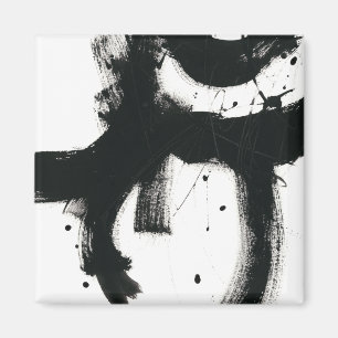Aimant Geste d'onyx - courses noires de peinture