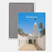 Aimant Ghadames, Libye - Mosquée Blanche Plate (Recto/Verso)