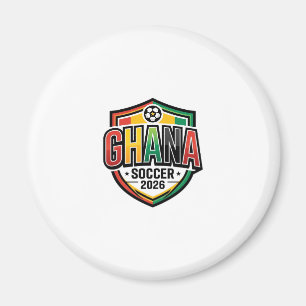 Aimant Ghana Football 2026 Football Gras Pays Typographie