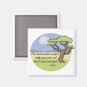 Aimant Ghandi Earth citation magnétique (Recto/Verso)