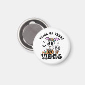 Aimant Ghost Candy Halloween Trick ou Treat violes (Recto/Verso)