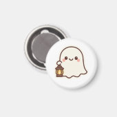 Aimant Ghost Kawaii avec lanterne - Design d'esprit migno (Recto/Verso)