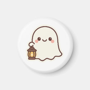 Aimant Ghost Kawaii avec lanterne - Design d'esprit migno