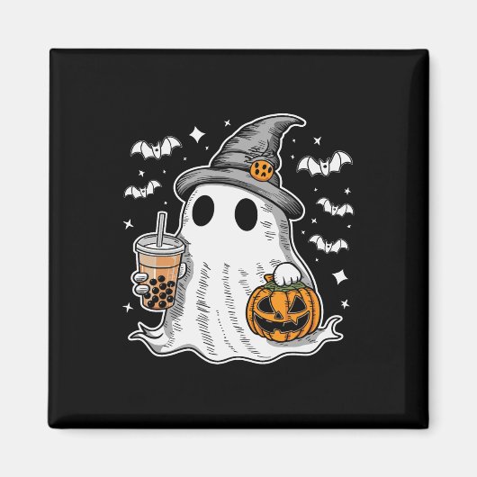 Aimant Ghost Milktea Ghost Boire Bubble Tea (Devant)