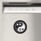 Aimant Ghost Yin Yang Noir et blanc (In Situ (Lave-vaisselle))