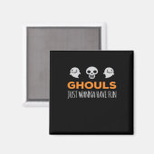 Aimant Ghouls veut juste s'amuser Automne esthétique (Recto/Verso)