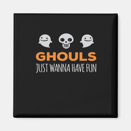 Aimant Ghouls veut juste s'amuser Automne esthétique (Devant)