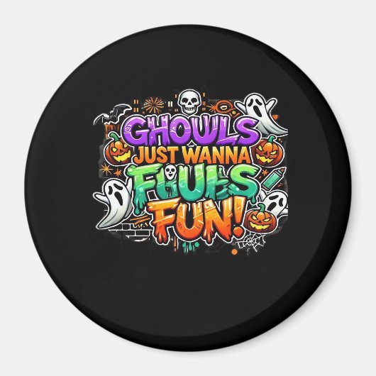 Aimant Ghouls veut juste s'amuser - Gouls d'automne (Devant)