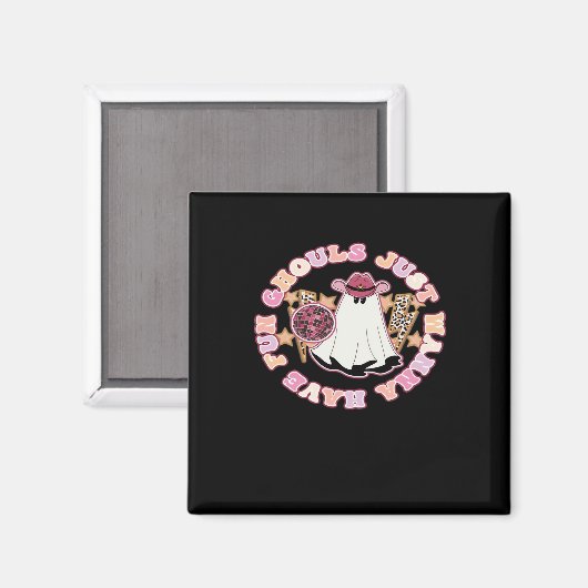 Aimant Ghouls veut juste s'amuser (Hallowee de style occi (Recto/Verso)