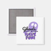 Aimant Ghouls veut juste s'amuser Sloth Halloween (Recto/Verso)