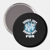 Aimant Ghouls veut juste s'amuser Sloth Halloween (Recto/Verso)