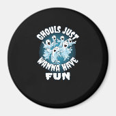 Aimant Ghouls veut juste s'amuser Sloth Halloween (Devant)