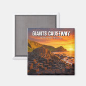 Aimant Giants Causeway Irlande du Nord Voyage Sunset (Recto/Verso)
