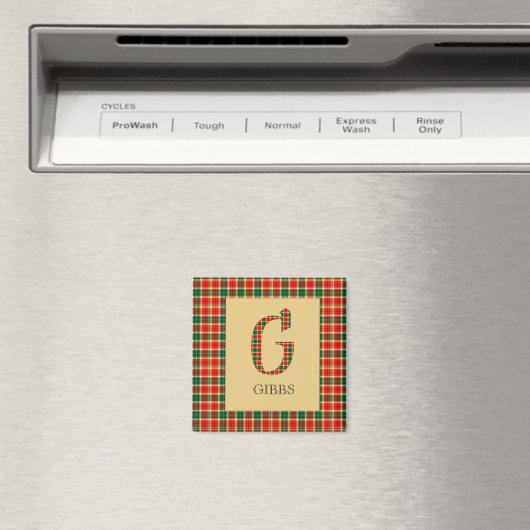 Aimant Gibbs Tartan Monogramme G (In Situ (Lave-vaisselle))