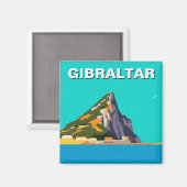 Aimant Gibraltar Travel Abstrait Art (Recto/Verso)