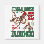 Aimant Giddy Up Jingle Horse Santa Cowboy Western Christm (Devant)