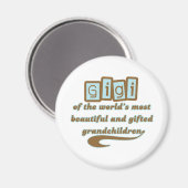 Aimant GiGi des petits-enfants doués (Recto/Verso)