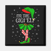 Aimant Gigi Elf Christmas Matching Family Women Girls Elf (Devant)