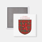 Aimant Gillespie Tartan Scottish Plaid Lion Rampant (Recto/Verso)