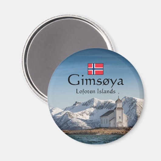 Aimant Gimsoya Lofoten Souvenir (Recto/Verso)