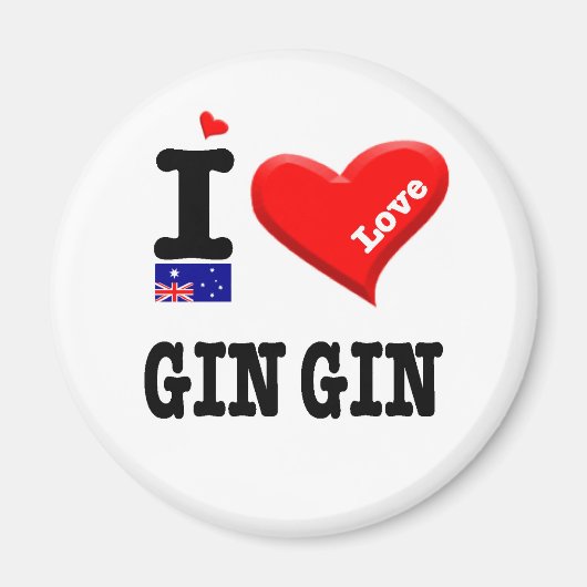Aimant GIN GIN - I Love (Devant)