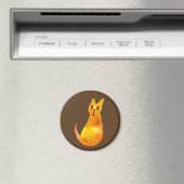 Aimant Ginger cat mignon aquarelle illustration art (In Situ (Lave-vaisselle))