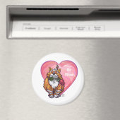 Aimant Ginger Cat Saint-Valentin (In Situ (Lave-vaisselle))