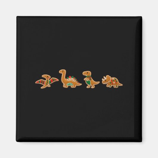 Aimant Gingerbread Costume Dinosaur Christmas Cookie Baki (Devant)