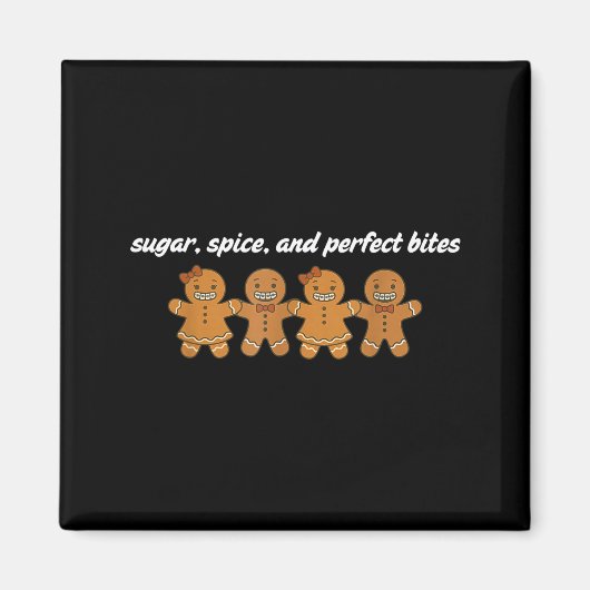 Aimant Gingerbread Dental Christmas Ortho Squad Orthodont (Devant)