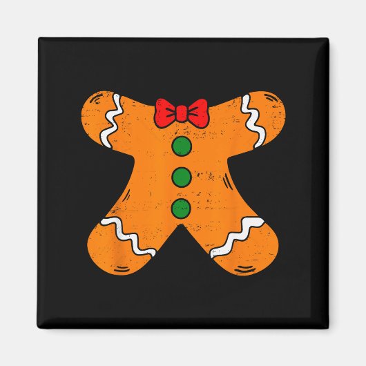 Aimant Gingerbread Man Body Costume For Halloween Or Chri (Devant)