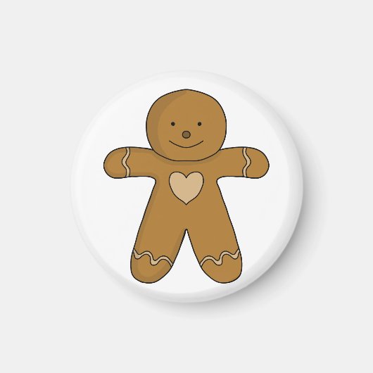 Aimant GingerBread Man Christmas Cookie (Devant)