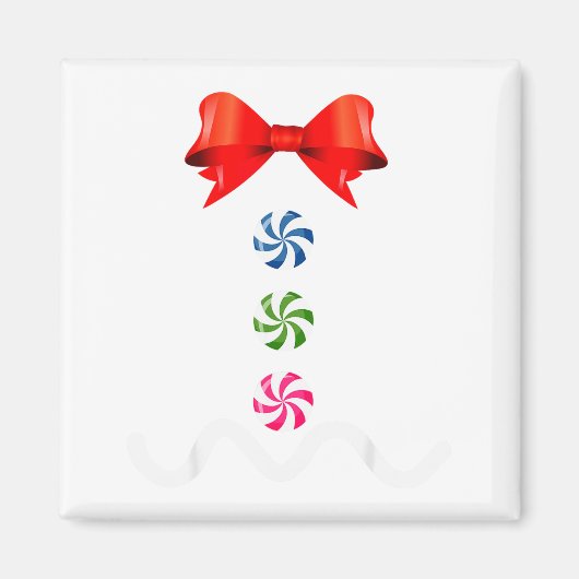 Aimant Gingerbread Man Christmas Costume Cookie Baking (Devant)