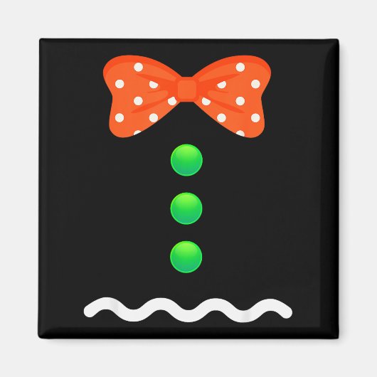 Aimant Gingerbread Man Christmas Costume For Kids & A (Devant)