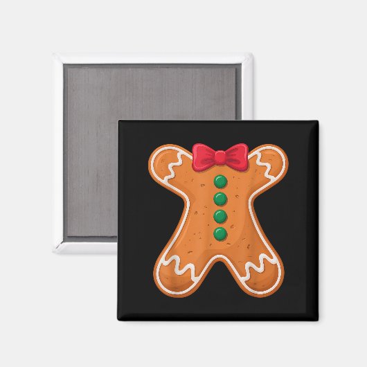 Aimant Gingerbread Man Costume Funny For Halloween Christ (Recto/Verso)