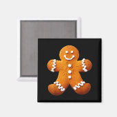 Aimant Gingerbread Man Costume Funny Halloween Christmas (Recto/Verso)
