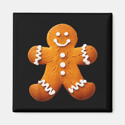 Aimant Gingerbread Man Costume Funny Halloween Christmas (Devant)