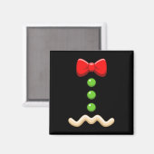Aimant Gingerbread Man Costume Noël Halloween Cookie (Recto/Verso)