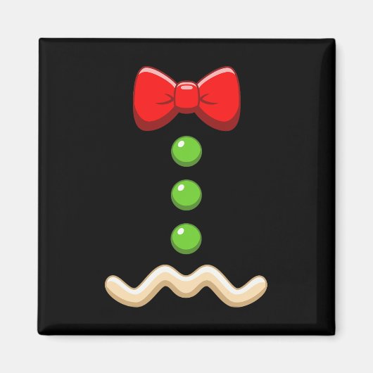 Aimant Gingerbread Man Costume Noël Halloween Cookie (Devant)