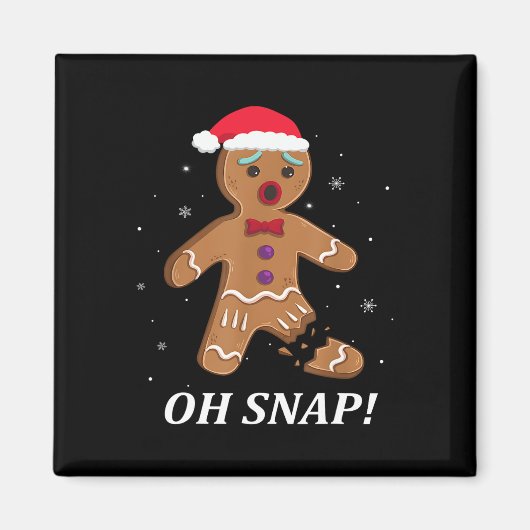 Aimant Gingerbread Man Oh Snap Christmas Cookie Costume B (Devant)