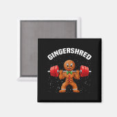 Aimant Gingersher Funny Gingerbread Homme Gym Bodybuildin (Recto/Verso)