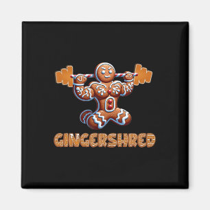 Aimant Gingersher Funny Gingerbread Homme Gym Bodybuildin