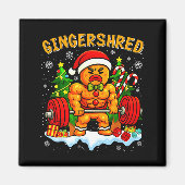 Aimant Gingershred Funny Gingerbread Man Gym Bodybuilding (Devant)