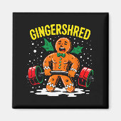 Aimant Gingershred Funny Gingerbread Man Gym Bodybuilding (Devant)