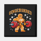 Aimant Gingershred Funny Gingerbread Man Gym Bodybuilding (Devant)