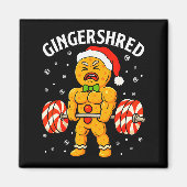 Aimant Gingershred Funny Gingerbread Man Gym Bodybuilding (Devant)