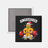 Aimant Gingershred Funny Gingerbread Man Gym Bodybuilding (Recto/Verso)